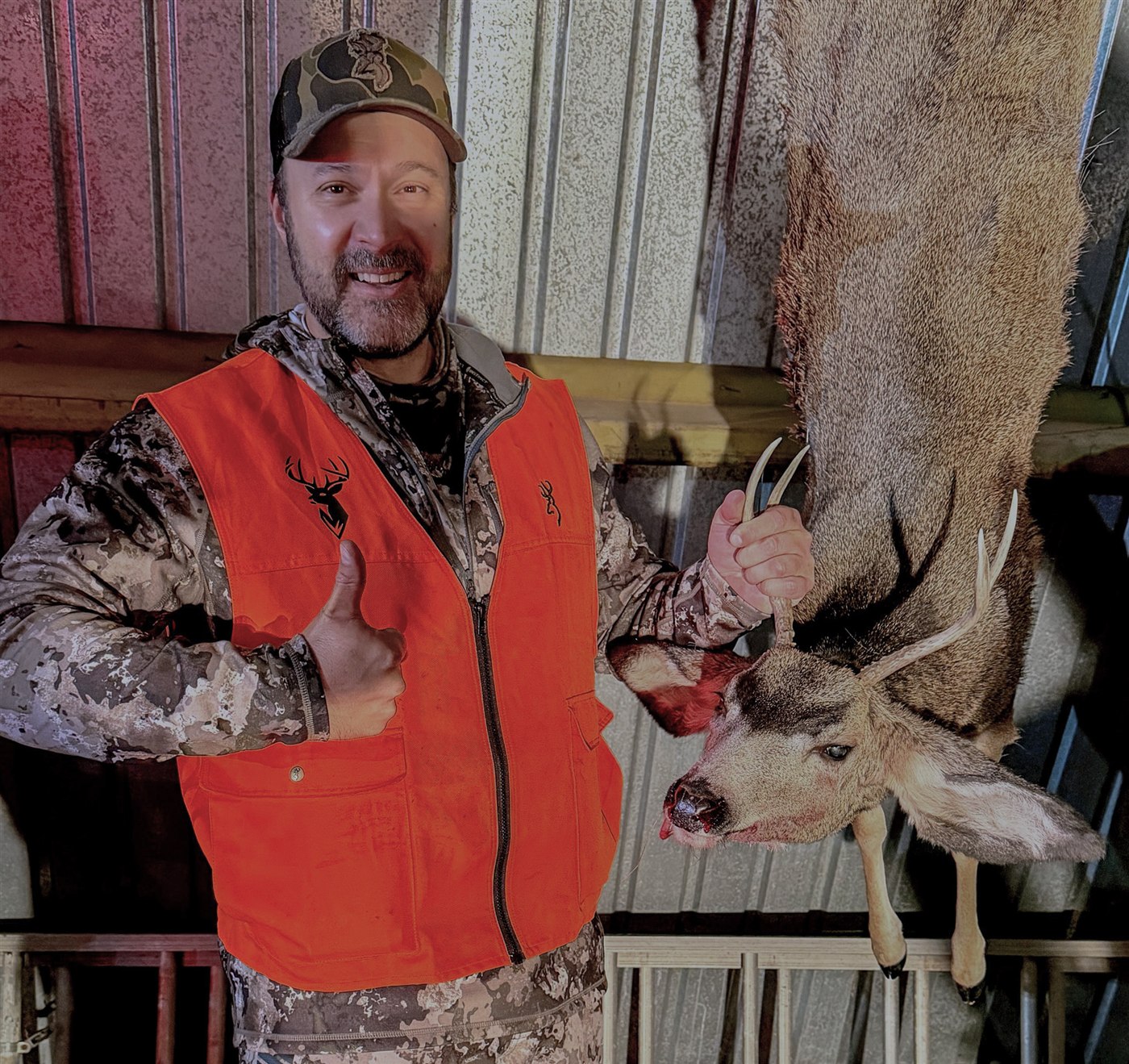 Alex with his first mule deer buck in Aladdin, Wyoming