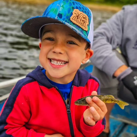 William holding a perch caught in Michigan’s Upper Peninsula